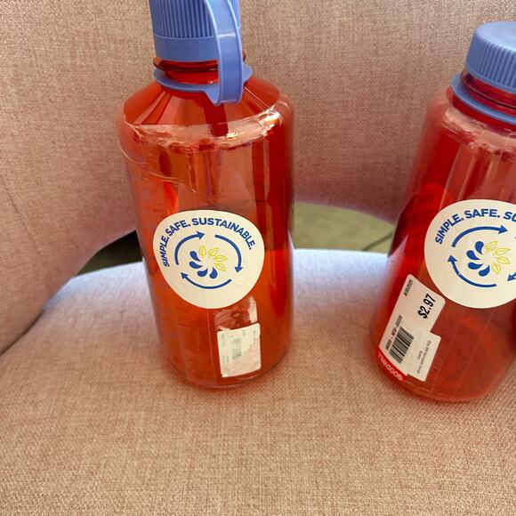 Lot of 2 Nalgene Water Bottles BPA/BPS Free 32 oz Orange Purple New in Wrapper - Picture 7 of 7